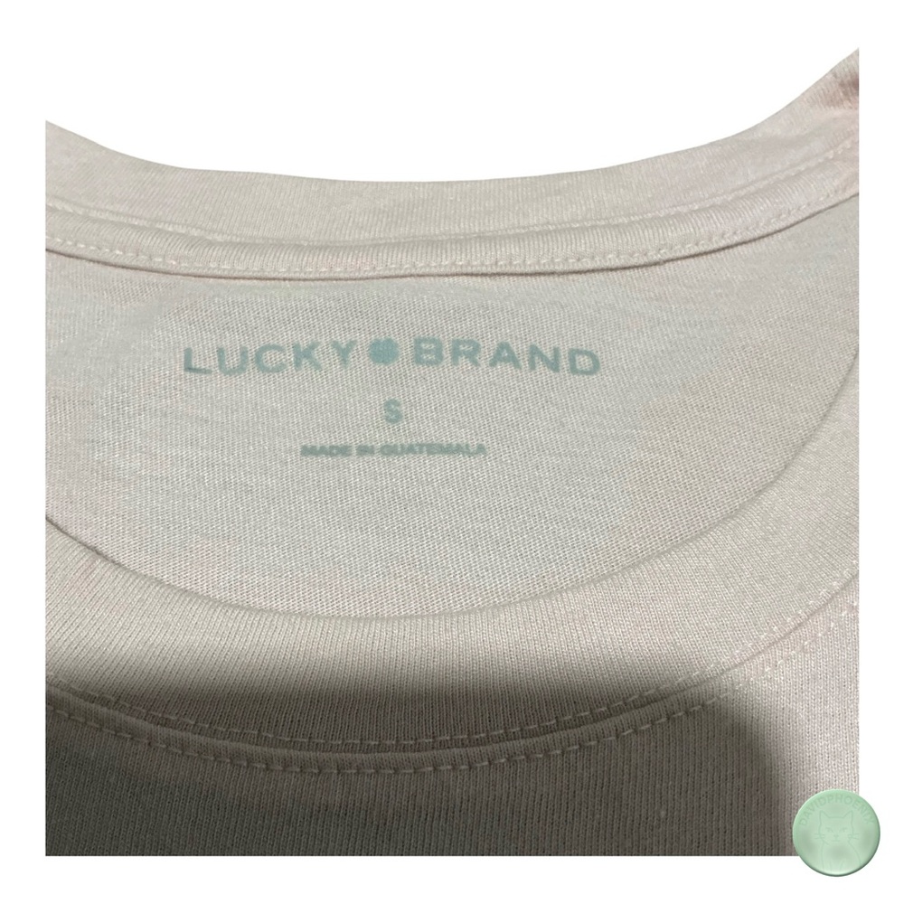 Lucky Brand Women's Queen of Cocktails Classic Crew Tee Pink Size Small NWT - Picture 9 of 14